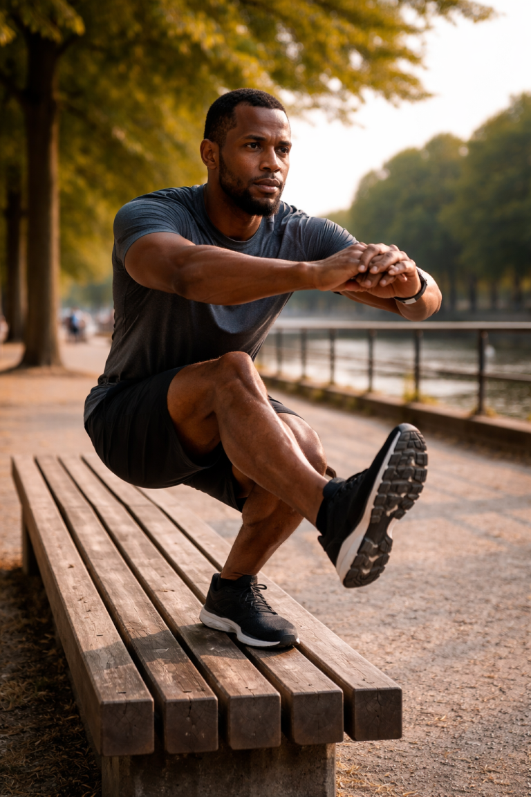 mouvements unilatéraux poids de corps pistol squat homme