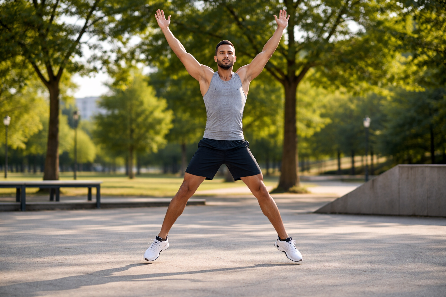 cardio sans courir exercice HIIT homme 40 ans extérieur