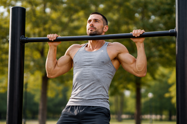 prise de masse sans salle exercice traction homme 40 ans