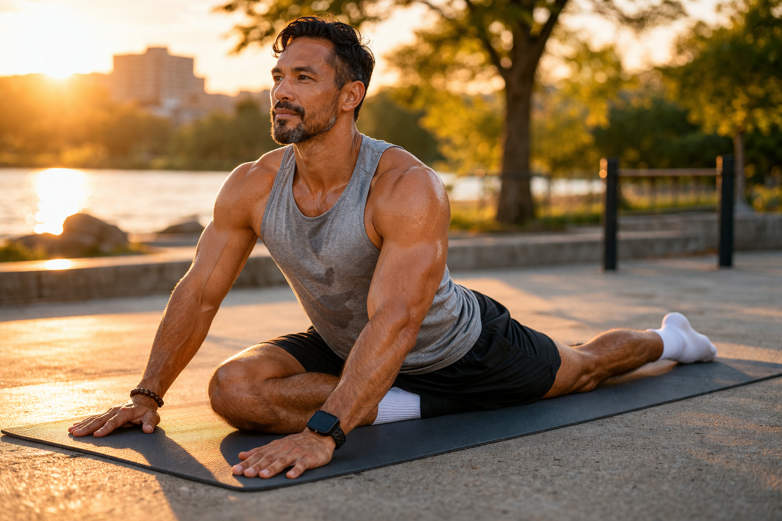 flexibilité et mobilité homme exercice étirement hanche 40 ans