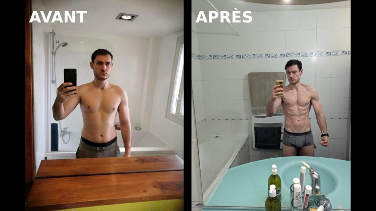 Ma transformation physique homme 40 ans Benjamin avant après résultat