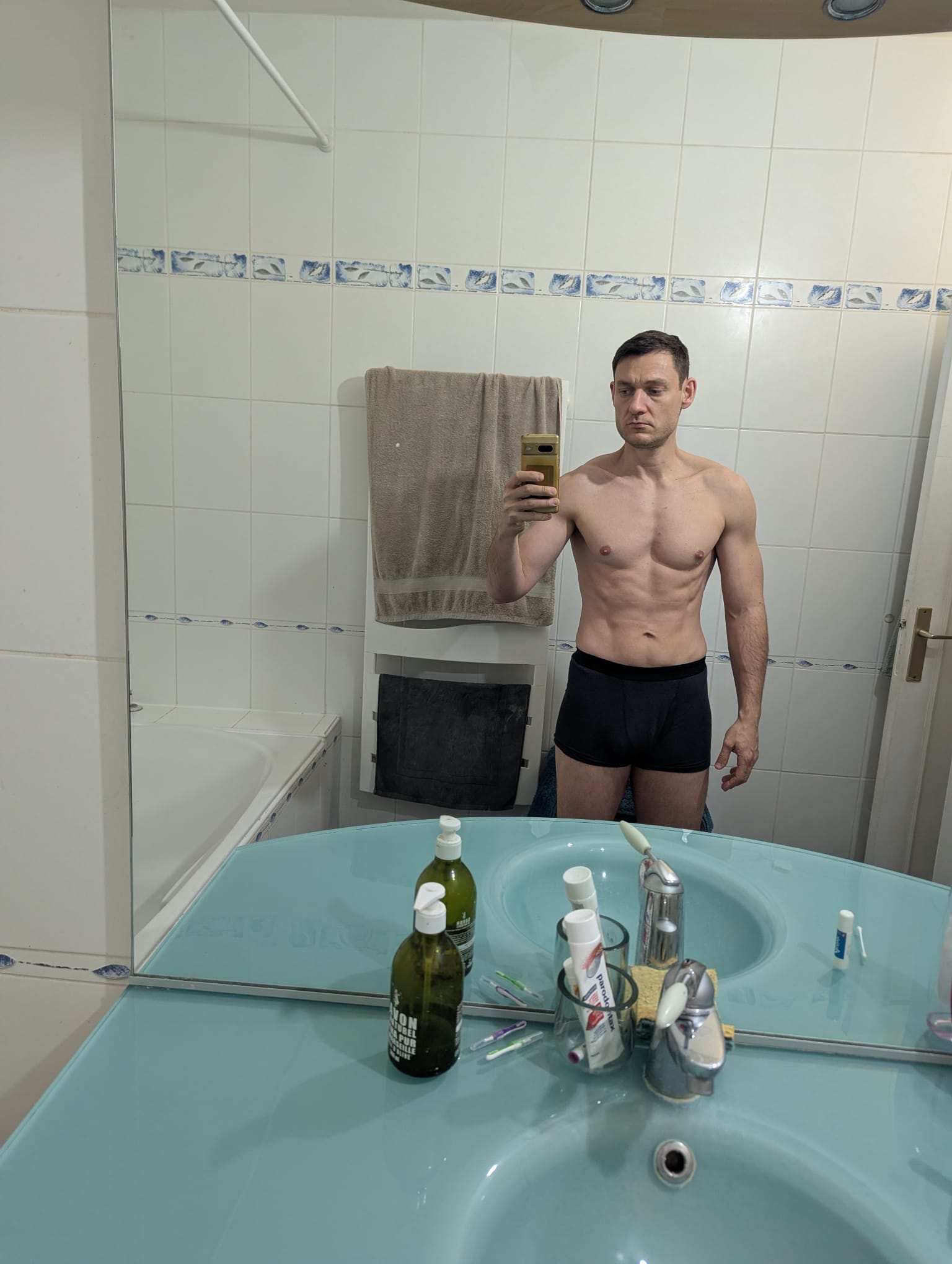 Transformation physique avant apres semaine 11 Benjamin 80 kg fin decembre 2025 obliques visibles