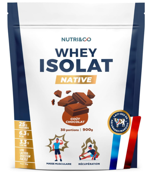 Nutri&Co Whey Isolate Native meilleure whey protéine goût