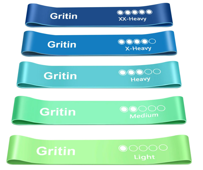 Gritin bandes élastiques lot de 5 niveaux résistance
