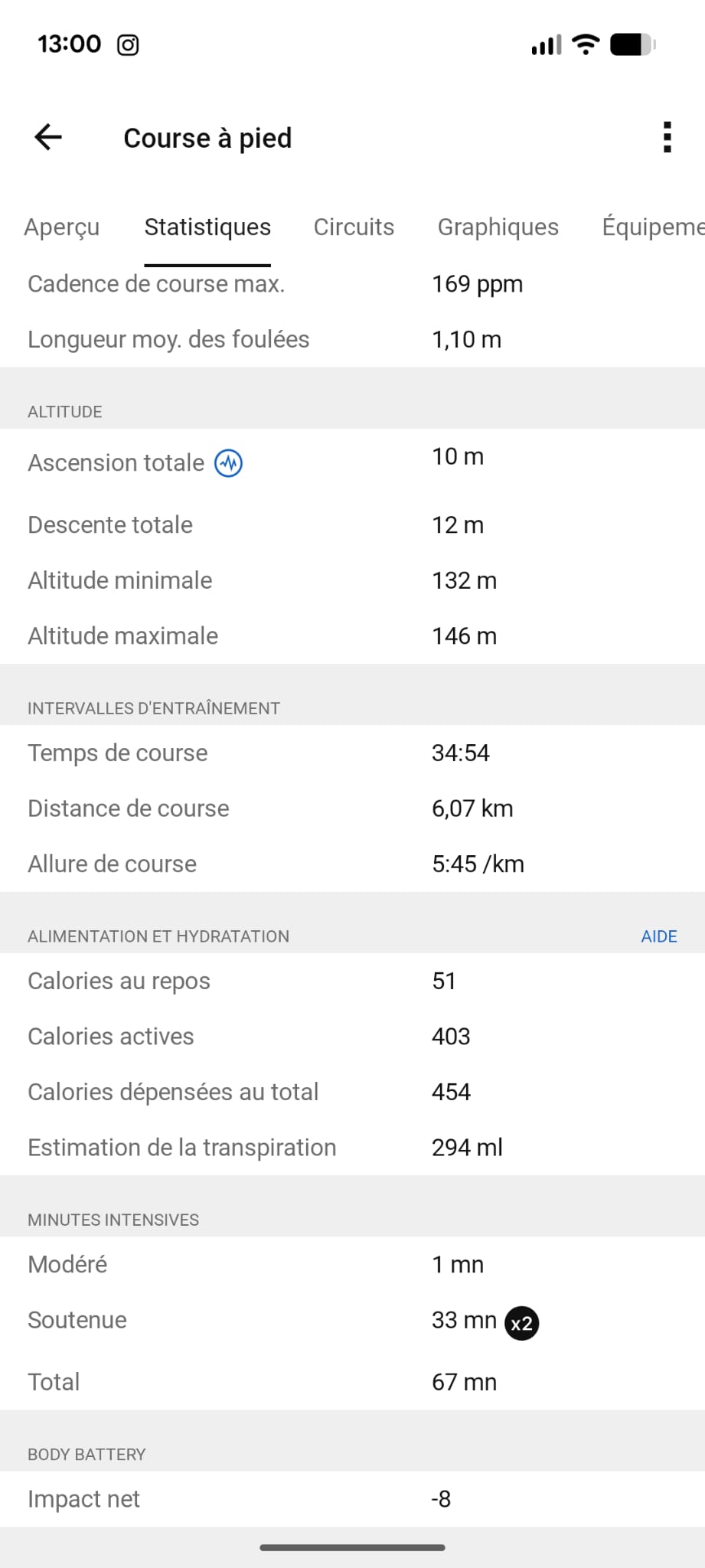 Splits run Garmin négatifs 5h53 5h47 5h41 5h37 progression Benjamin
