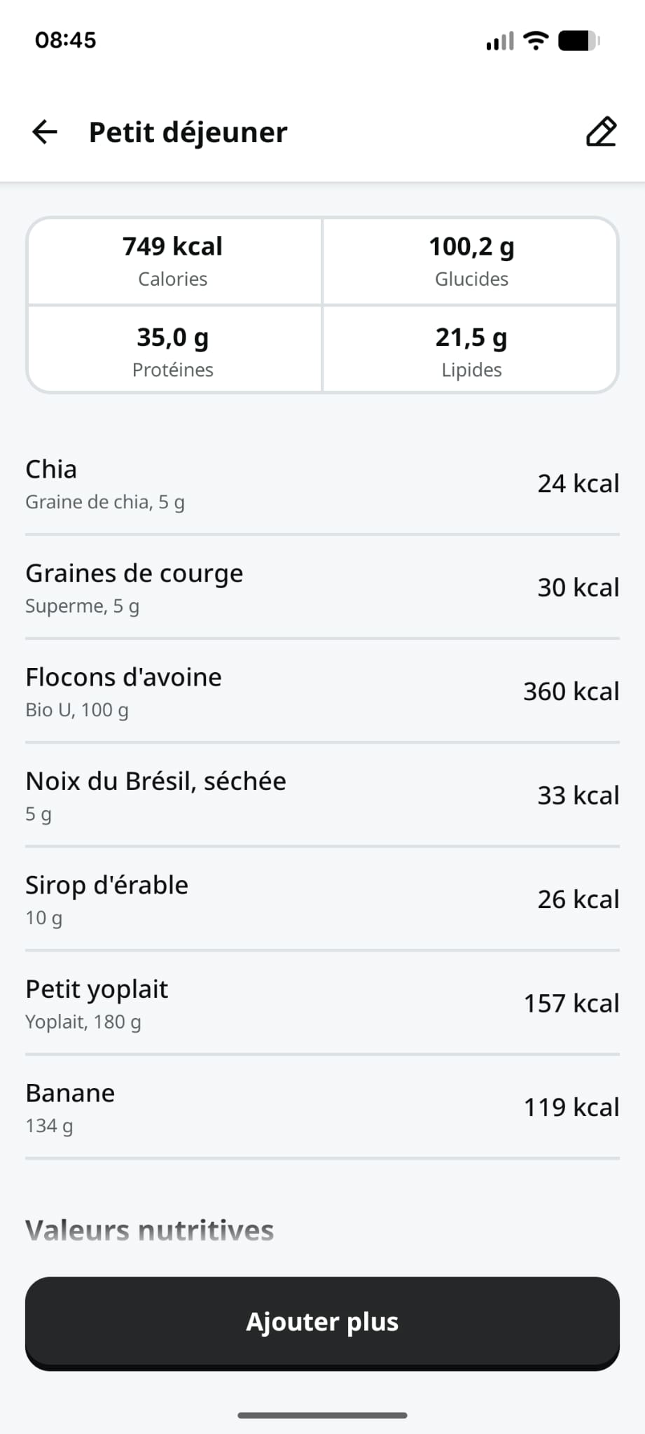 Petit-déjeuner Yazio lean bulk flocons avoine yaourt graines