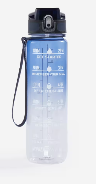 Gourde Phoenix Fitness Motivation 1L hydratation repères horaires