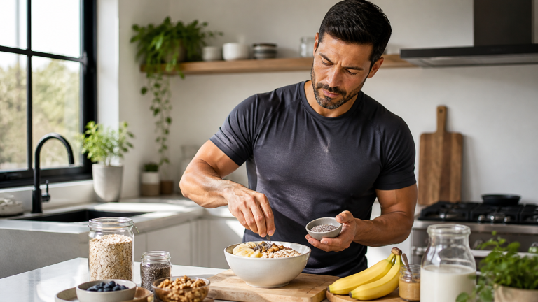Fibres alimentaires homme 40 ans flocons avoine légumineuses fruits légumes apport quotidien
