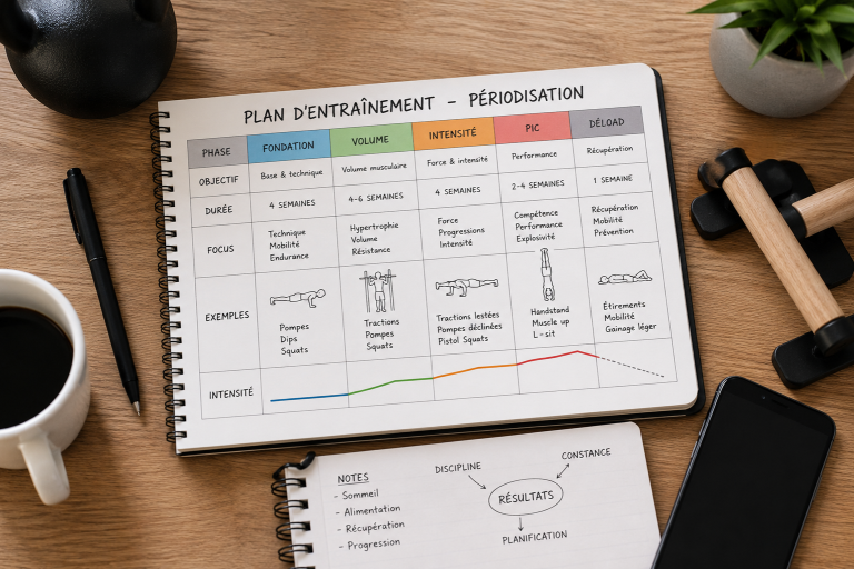 Périodisation entraînement callisthénie planification progression poids du corps