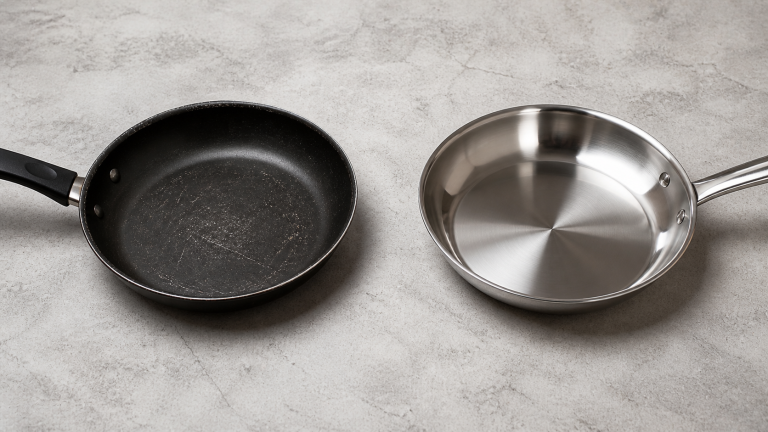 Poêle inox vs téflon Lagostina cuisine saine PFAS sans toxique