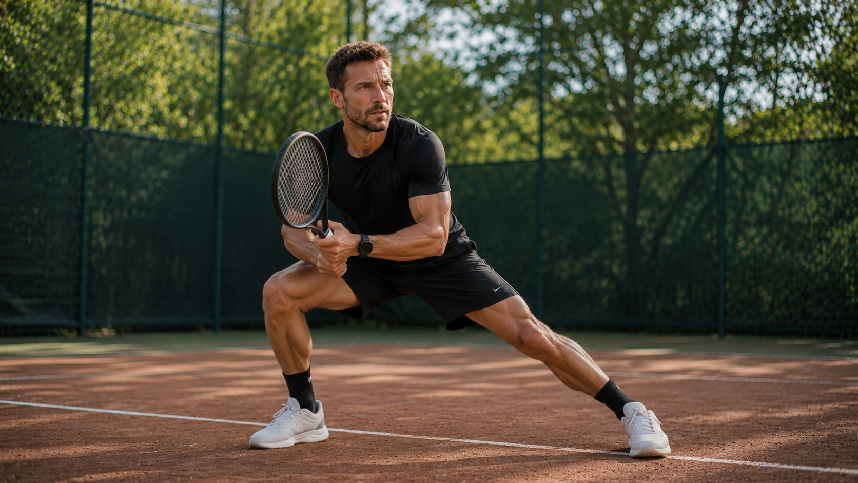 Préparation physique tennis court raquette explosivité jeu de jambes