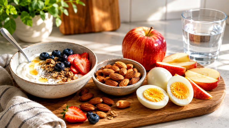 Grignotage intelligent encas protéiné sèche composition corporelle nutrition