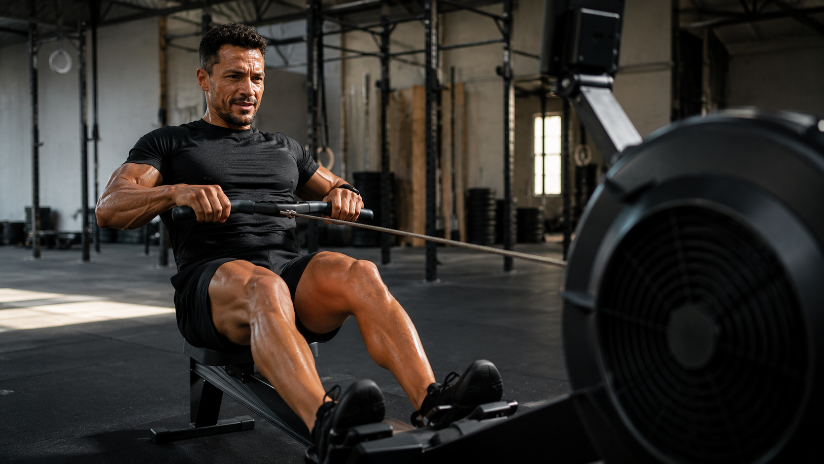 Rameur Domyos 500B cardio CrossFit callisthénie full body sans impact