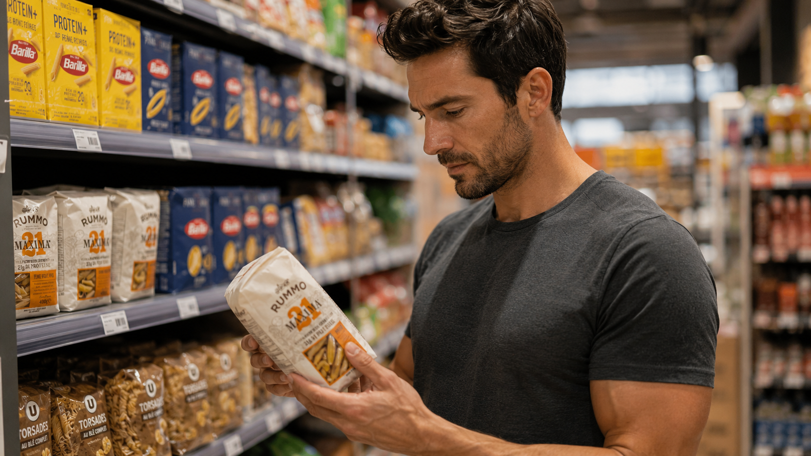 pâtes protéinées comparatif étiquettes supermarché